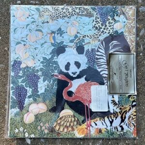 Marcel Schurman Vintage Imported Gift Wrap Jungle Fauna Audubon Animals Panda